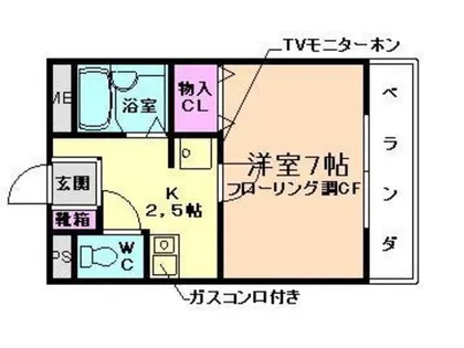 ラフォーレ池田【202号室】の間取り