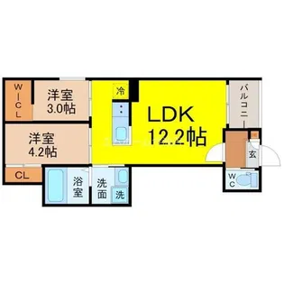 REGALEST THE 中村公園【2階】の間取り