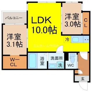 ilusion六番町【1階】の間取り