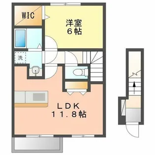 プラターヌ【202号室】の間取り