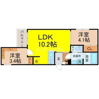 storia桜本町【1階】の間取り