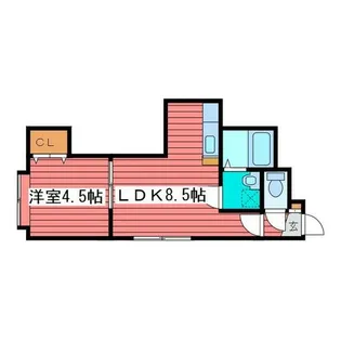 エクエス月寒【205号室】の間取り
