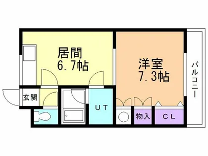 ハイツグリンサイドⅢ【203号室】の間取り
