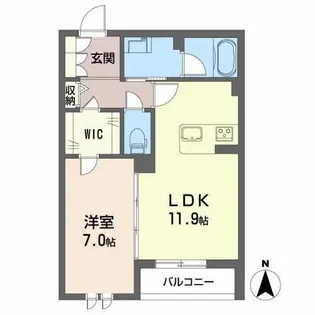 シャーメゾン 杉ケ町【0303号室】の間取り