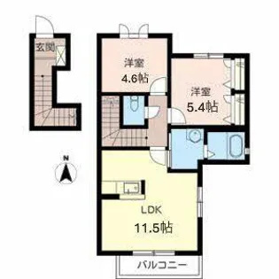 シャーメゾン コトー【2階】の間取り