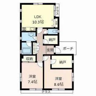 サンハイツ山本【0101号室】の間取り