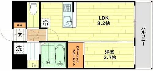 セレニテ天六ミラク【3階】の間取り