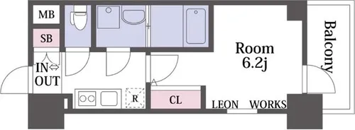 エスリード大阪リブレ【2階】の間取り