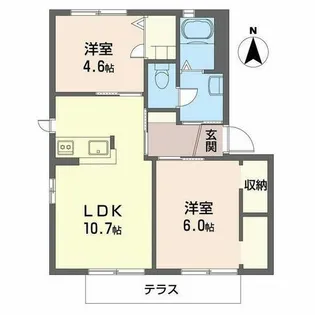 グランシード住吉A・B・C【C101号室】の間取り