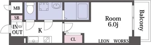 エスリード大阪リブレ【4階】の間取り