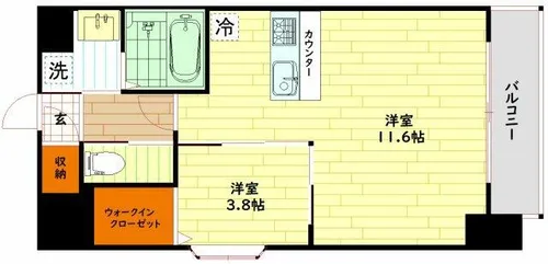 アバンティうめきた【2階】の間取り