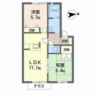 ルシェール正栄【0105号室】の間取り