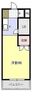 キャンパスシティー弥生【1階】の間取り