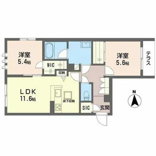 シャーメゾン ル シーニュ【0101号室】の間取り