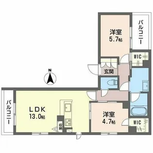シャーメゾン ル シーニュ【0202号室】の間取り