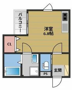 THE NOBLES 名島【2階】の間取り