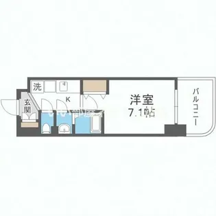 Luxe西長堀【8階】の間取り