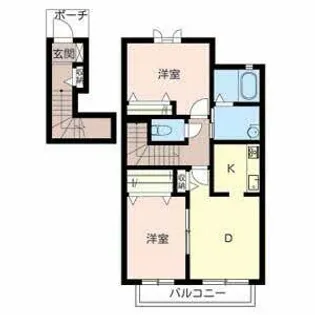 グリーンルーフ【0203号室】の間取り