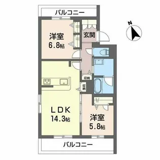 Seaside House【0403号室】の間取り