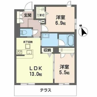 Seaside House【0101号室】の間取り