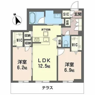 Seaside House【0102号室】の間取り