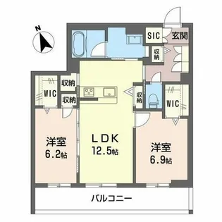 Seaside House【0202号室】の間取り