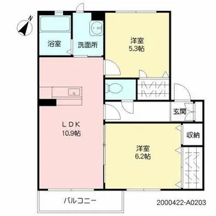 グラン シャリオ【2階】の間取り