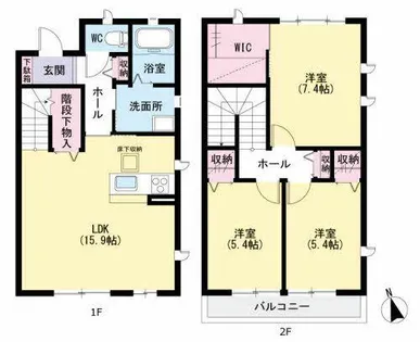 メゾン白岩【A0101号室】の間取り