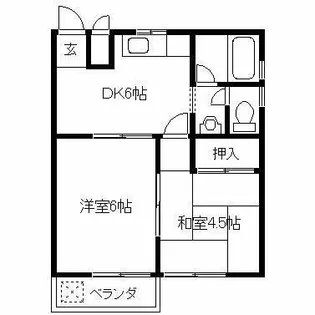 加福ハイツⅢ【301号室】の間取り