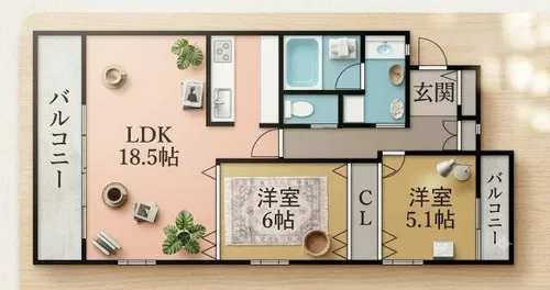 HOLLY HILLS RESIDENCE WEST【3階】の間取り