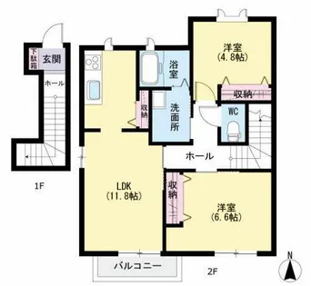エクシードOGURA C棟【C0202号室】の間取り