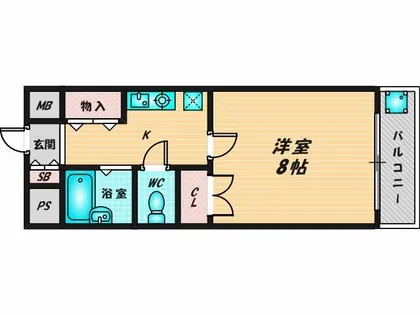 ダイヤモンドメゾン高井田【2階】の間取り