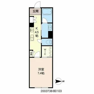 美穂の里 八番館【B0103号室】の間取り