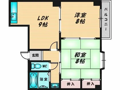 ホースハイツ【8階】の間取り