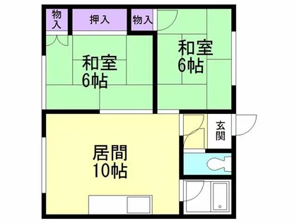 コーポリベルテ緑【202号室】の間取り