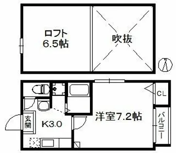 メゾンド井尻【1階】の間取り