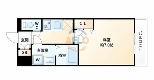 Dimus新大阪【4階】の間取り