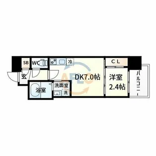 セレニテ西中島アリア弐番館【3階】の間取り