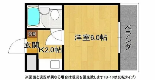 ライプハイツ【B-10号室】の間取り
