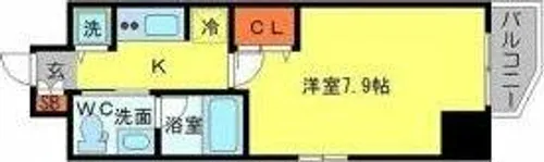 アーデン堺筋本町【3階】の間取り