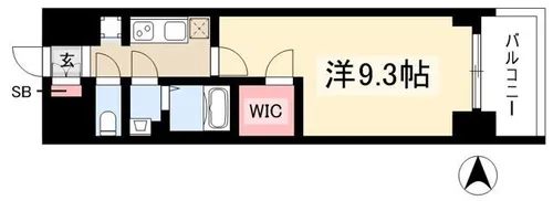 プレサンスTHE高岳【0903号室】の間取り