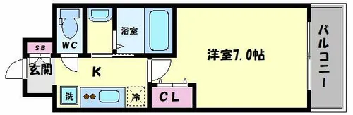 TOYOTOMi STAY Premium ABENO天王寺【5階】の間取り