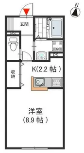 クロワール・シュマン【1階】の間取り