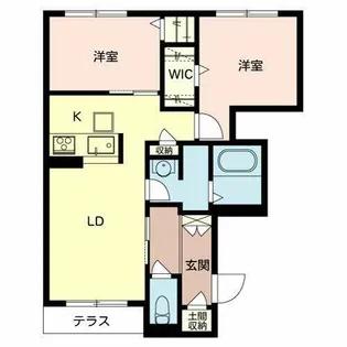 シャーメゾン ラ メール【0102号室】の間取り