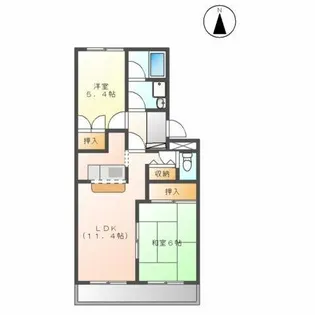フルールラール【1階】の間取り