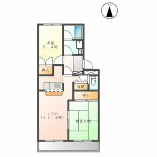 フルールラール【1階】の間取り
