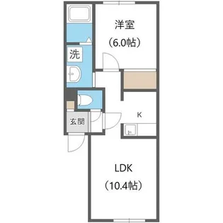 ルミエールキジヤ宮の森【1階】の間取り
