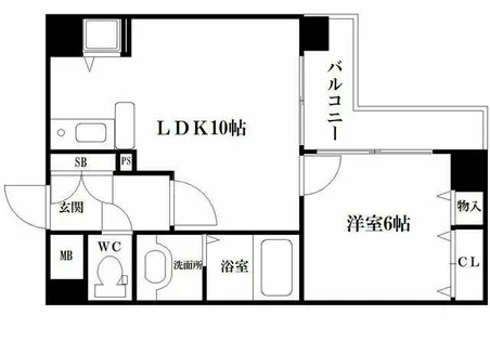 ディアコート島之内【402号室】の間取り