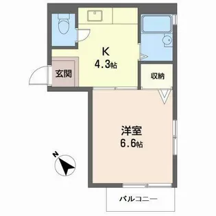 アイエフハイツ水波町II【0202号室】の間取り