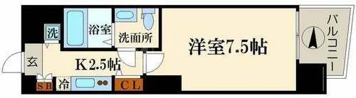 アドバンス上町台グレイス【9階】の間取り